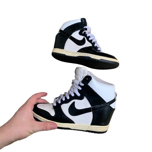 Rare Nike Dunk Sky High 'Panda Size 7 Wedge Shoes - Picture 10 of 14